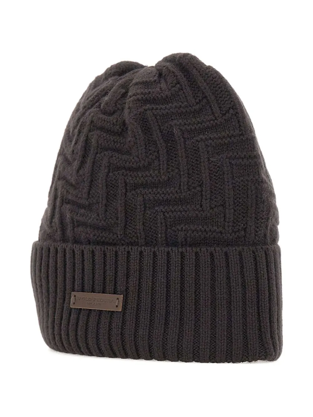 Paolo Pecora zigzag wool hat Bruin