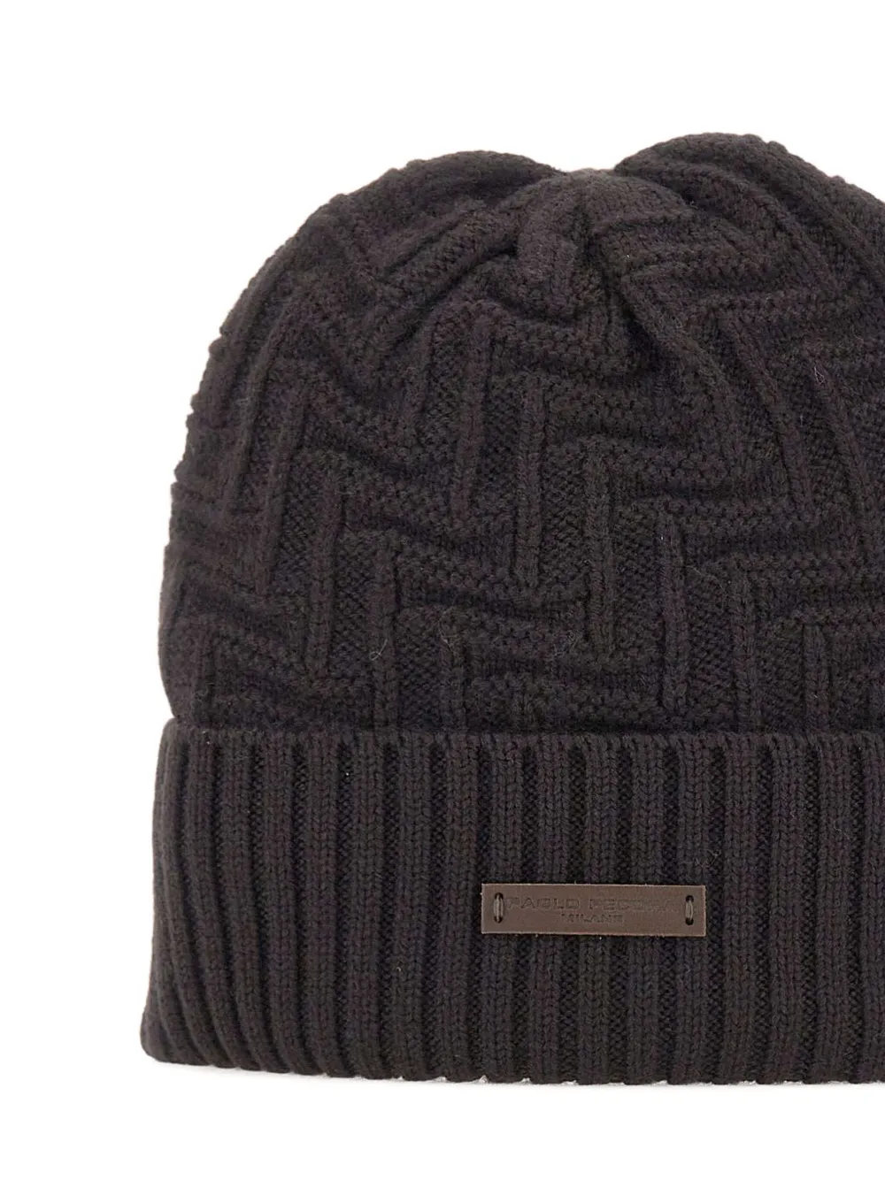 Paolo Pecora zigzag wool hat Bruin