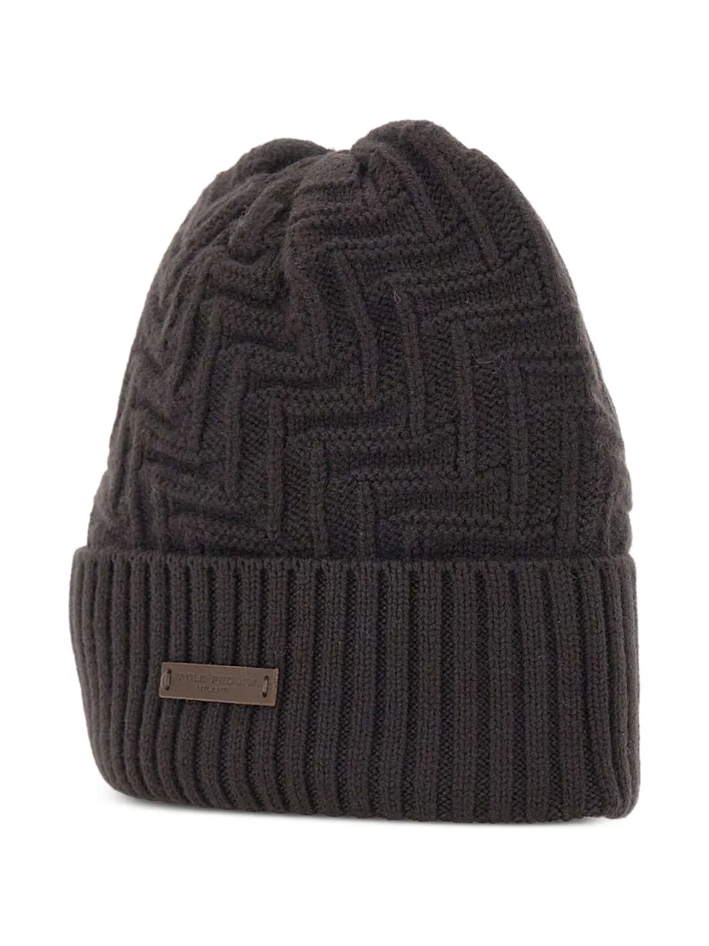 Paolo Pecora zigzag wool hat | Brown | Image 1