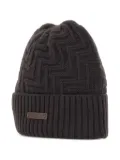 Paolo Pecora zigzag wool hat - Brown