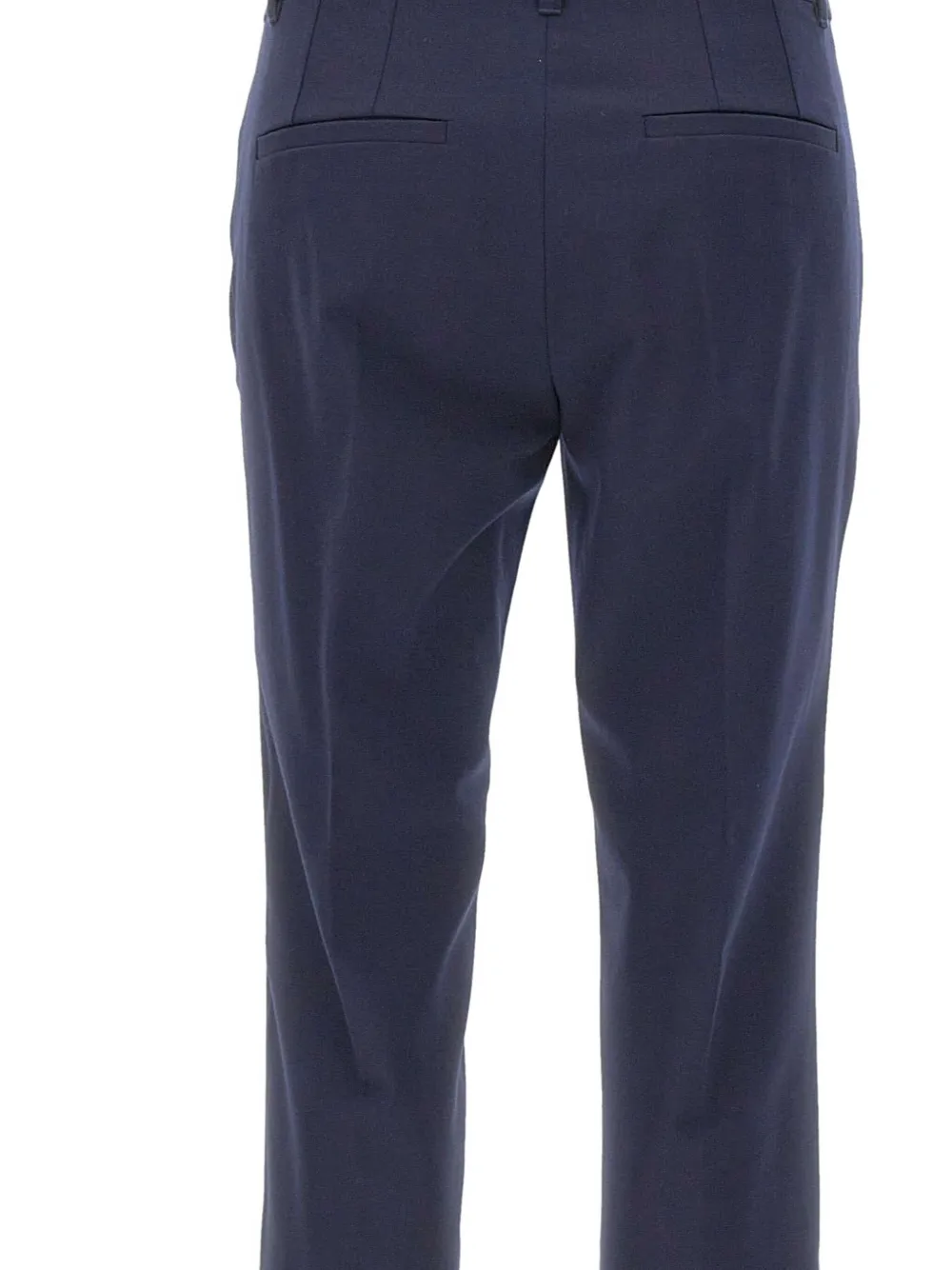 Marella front-crease welt-pockets trousers Blauw