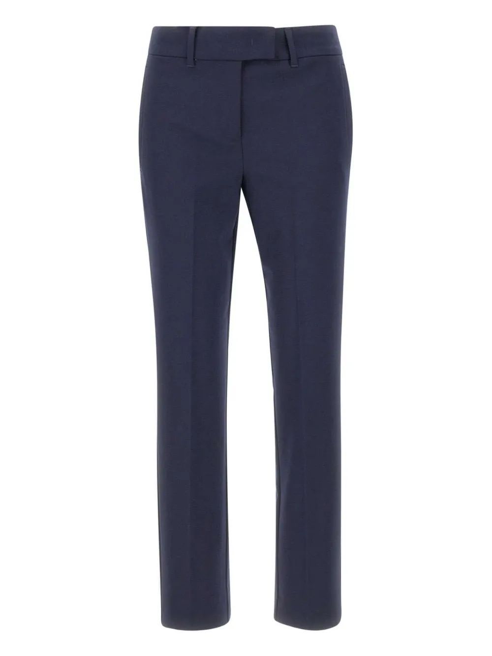 Marella front-crease welt-pockets trousers Blauw