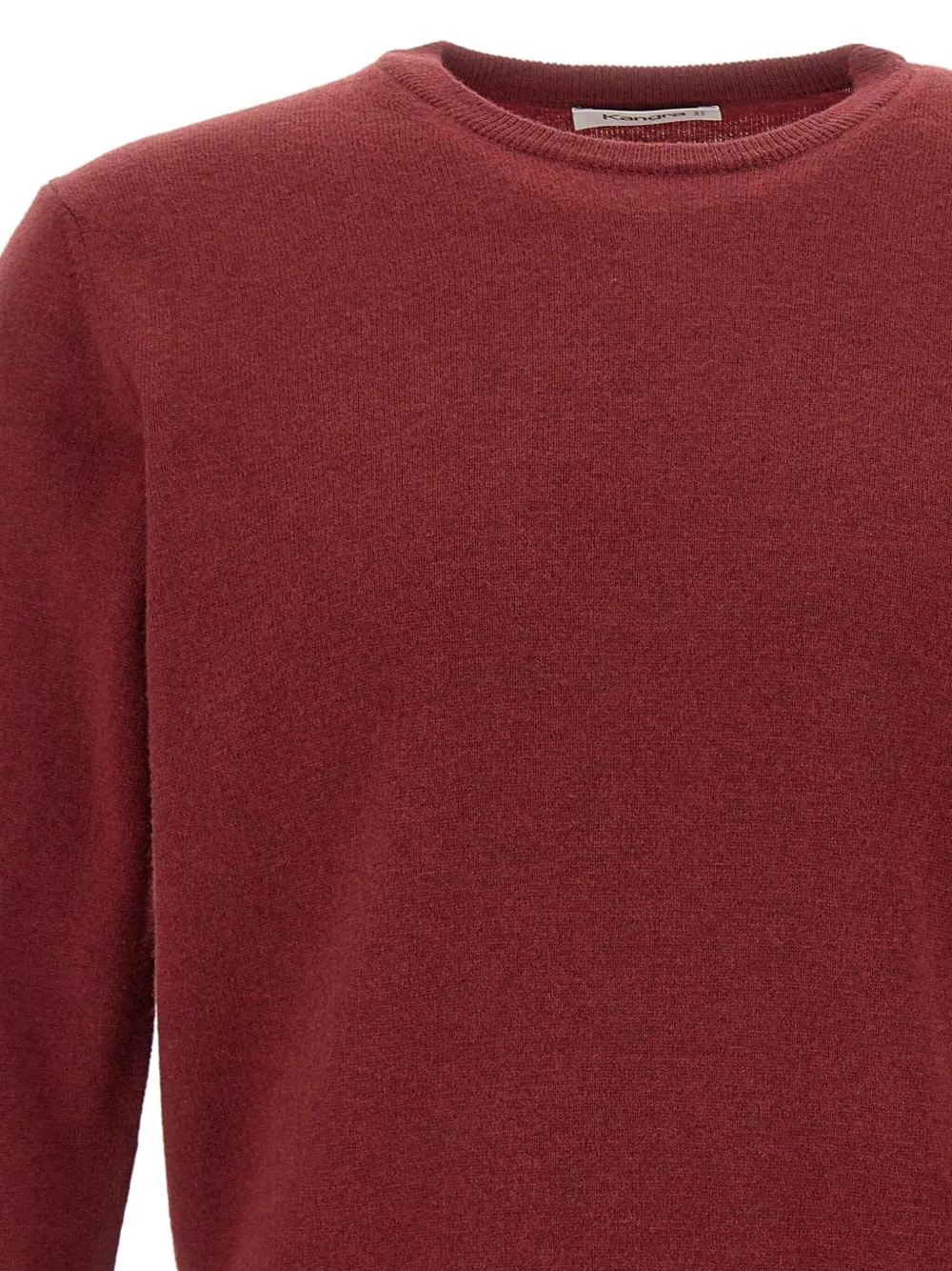 Kangra ribbed crew-neck sweater Rood