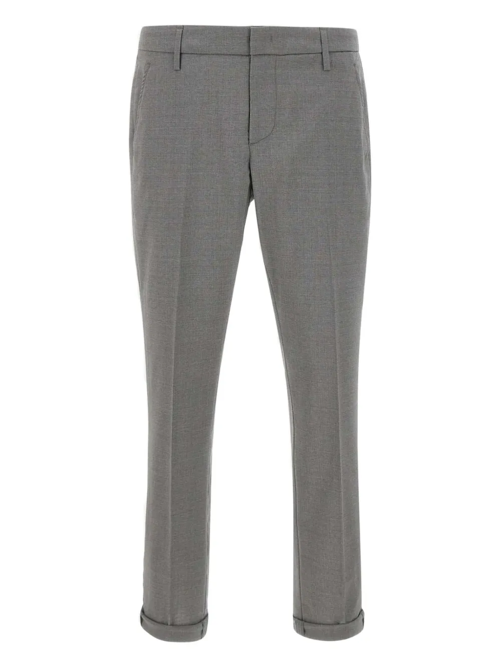 DONDUP Pantaloni in lana con risvolto - Grigio