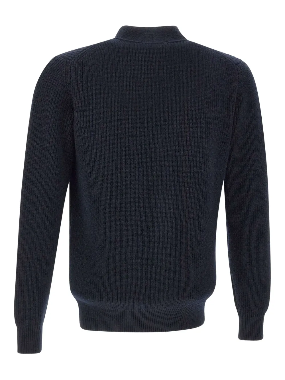 Filippo De Laurentiis Ribbed Horn-button Cardigan In Blue