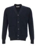 Filippo De Laurentiis ribbed horn-button cardigan - Blue