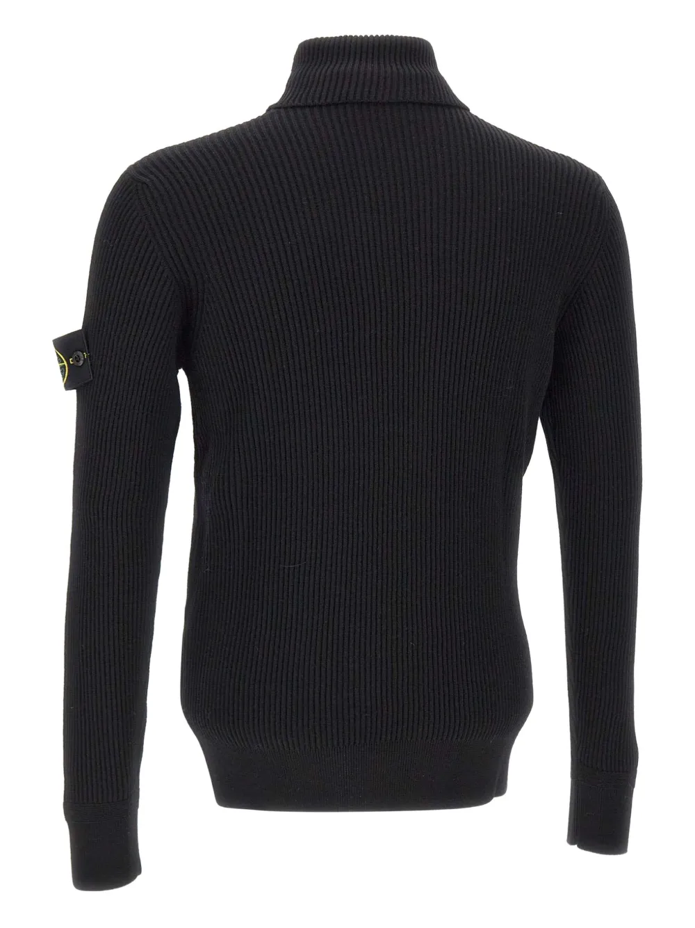 Stone Island ribbed turtle-neck sweater - Zwart