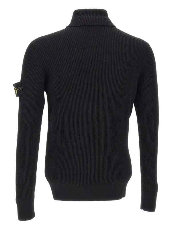 トップス STONE  22AW Turtle Neck Knit-Blk/L Stone Island Men's Turtle Neck Knit in Black Stone Island