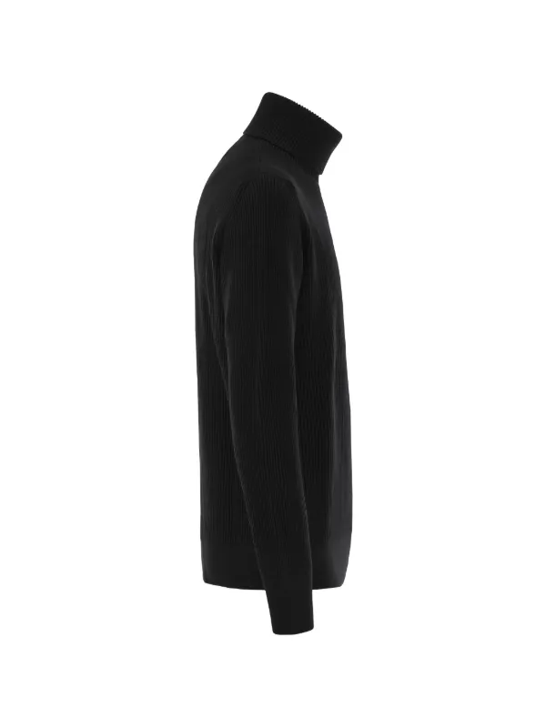 Stone Island Ribbed turtle-neck Sweater | Black | FARFETCH