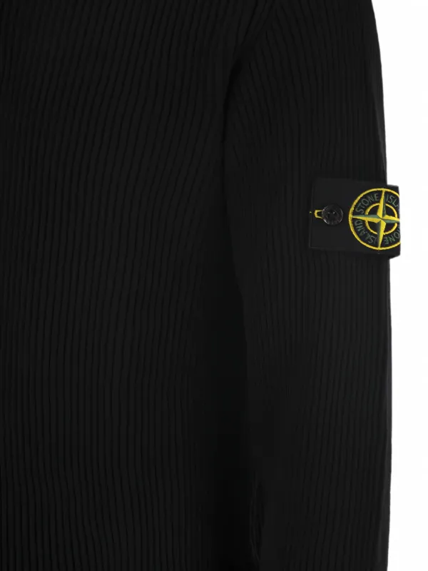 Stone Island Ribbed turtle-neck Sweater | Black | FARFETCH