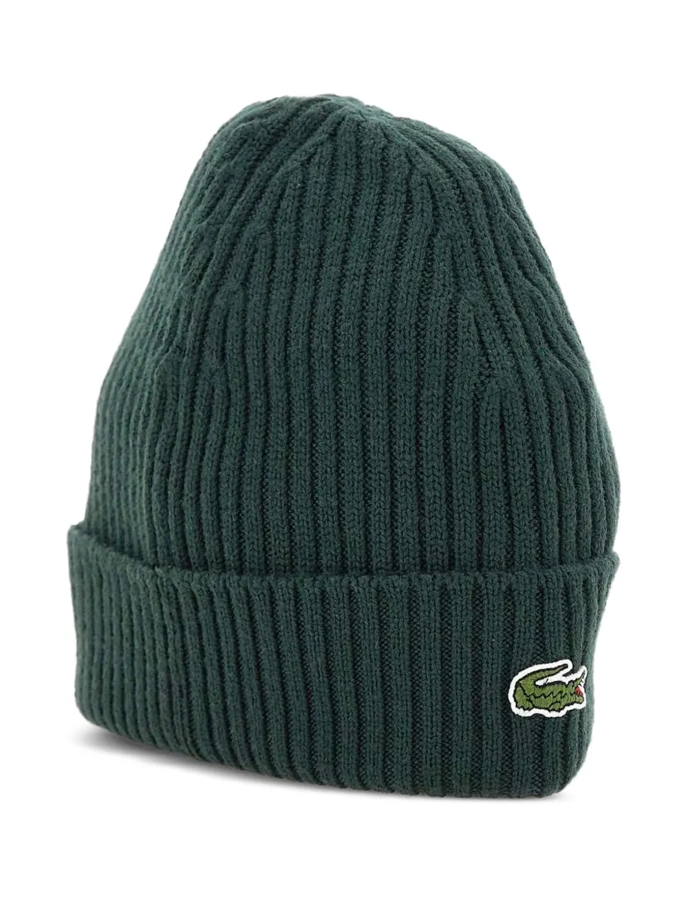 Lacoste リブニット ビーニー - グリーン Lacoste リブニット ビーニー - グリーン