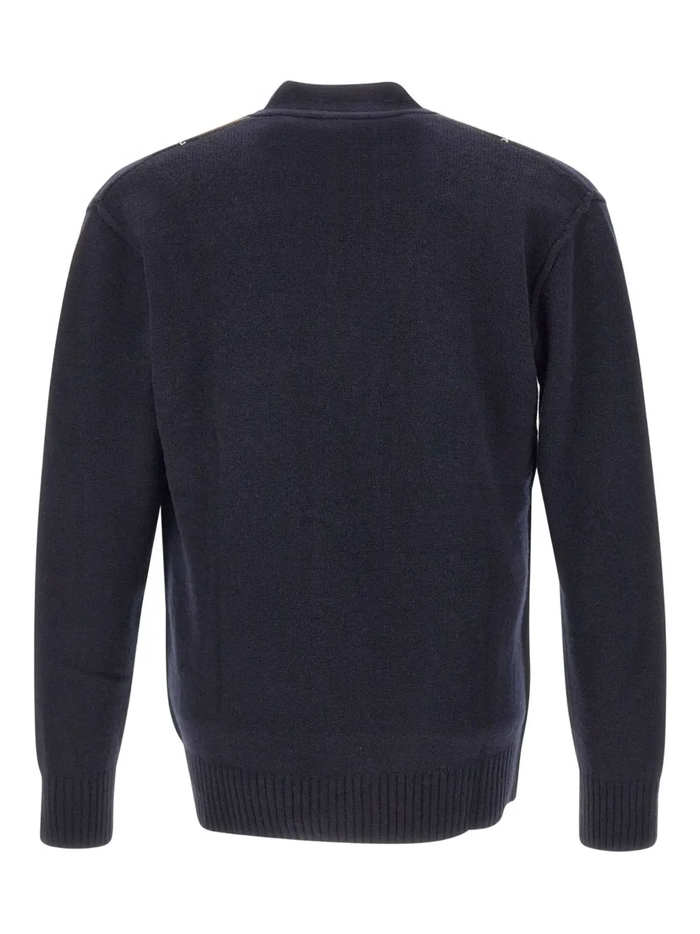 Paolo Pecora geometric-pattern wool cardigan Blauw