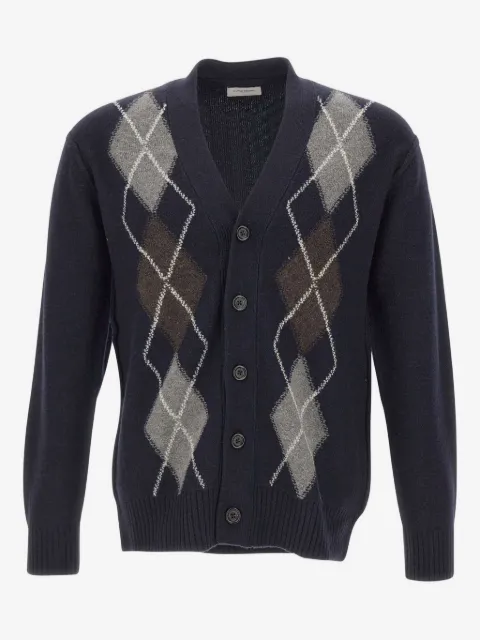 Paolo Pecora geometric-pattern wool cardigan