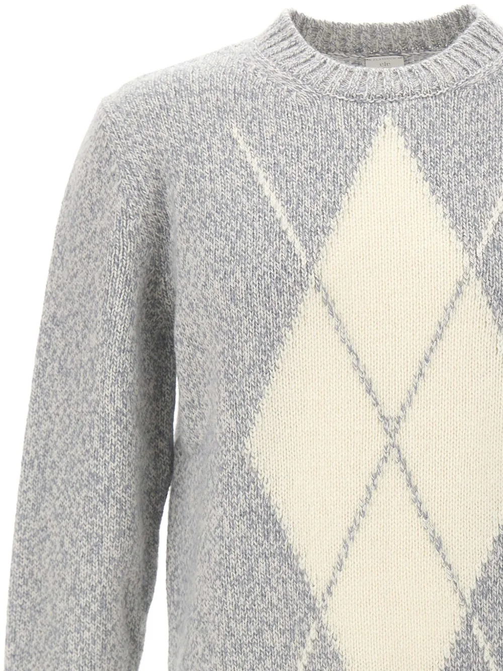 Eleventy geometric-pattern wool sweater Grijs