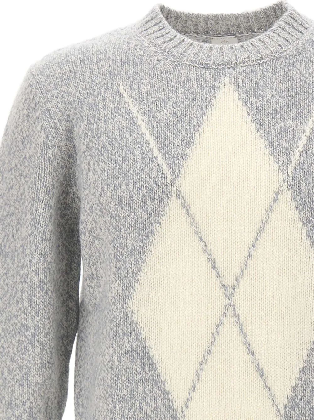 Eleventy geometric-pattern wool sweater Grijs