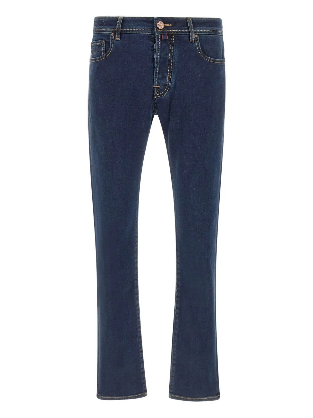 Jacob Cohën logo-patch jeans - ブルー Jacob Cohën logo-patch jeans - ブルー