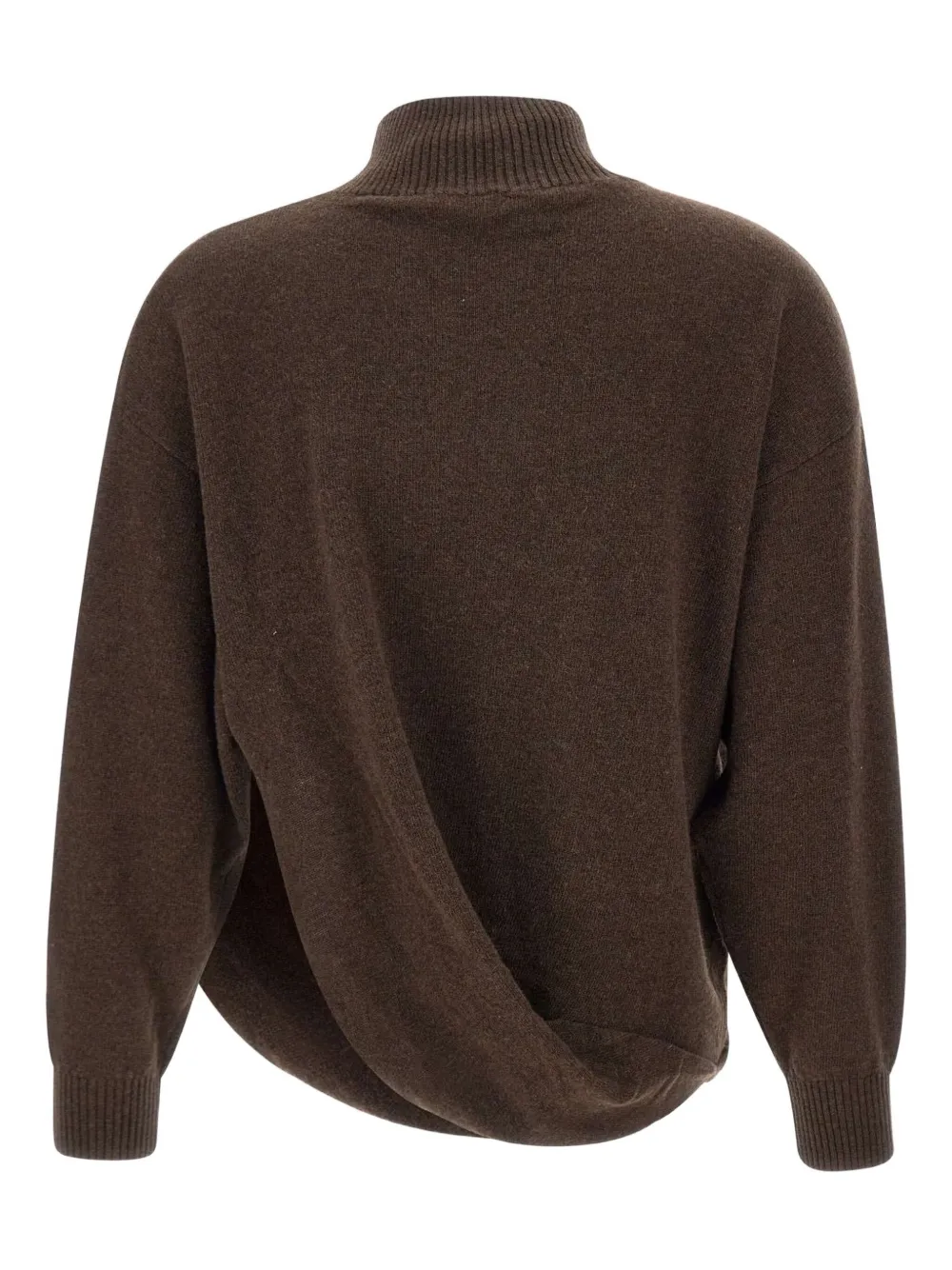 Marella turtleneck twisted-detail sweater Bruin