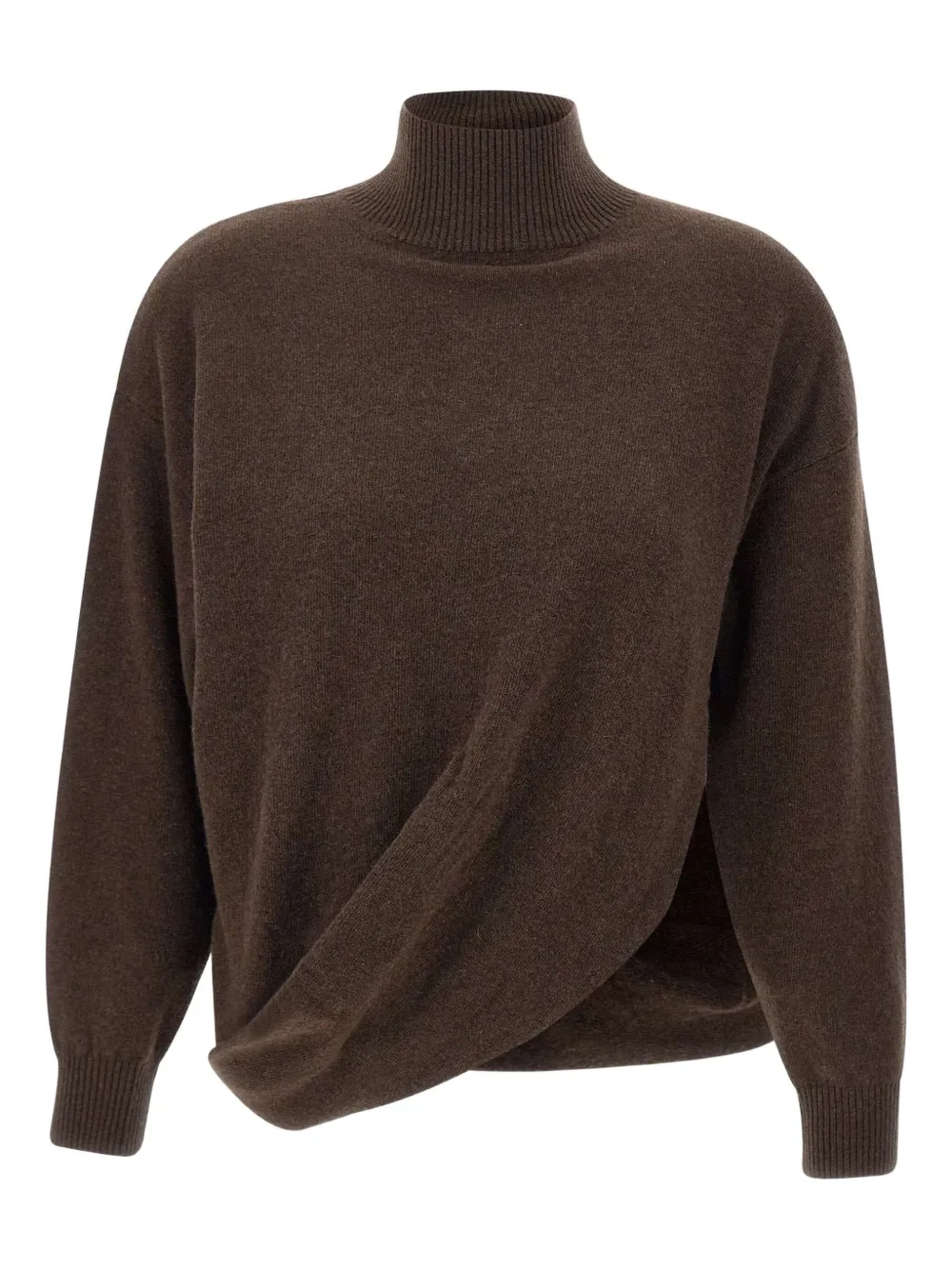 Marella turtleneck twisted-detail sweater Bruin