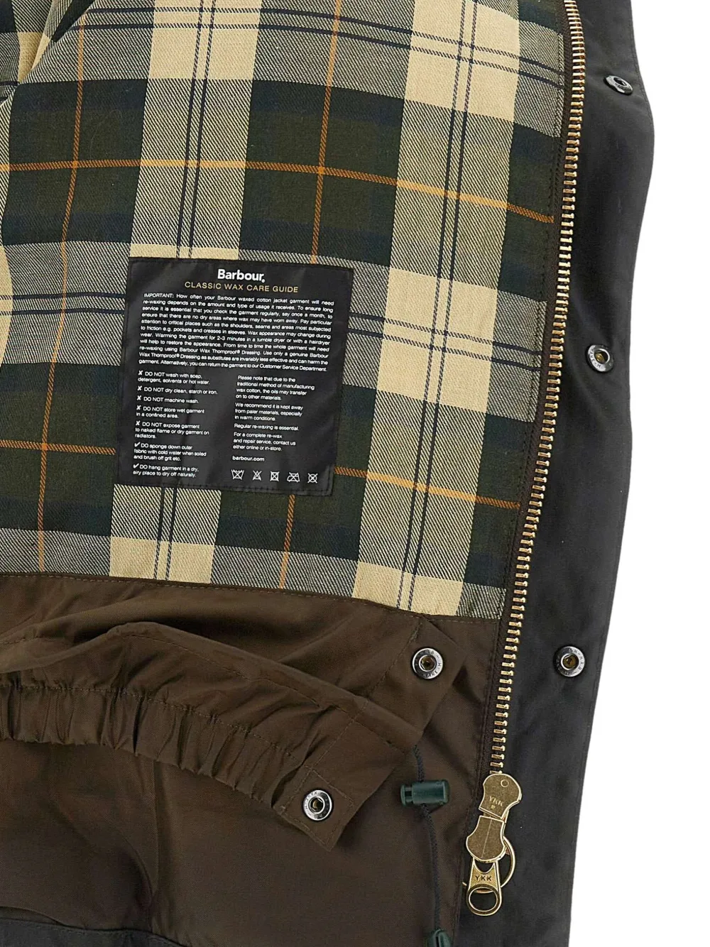 Barbour Transport Waxed corduroy-collar jacket Groen