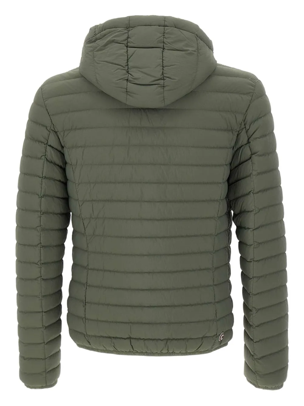 Colmar hooded horizontal-quilted down jacket - Groen