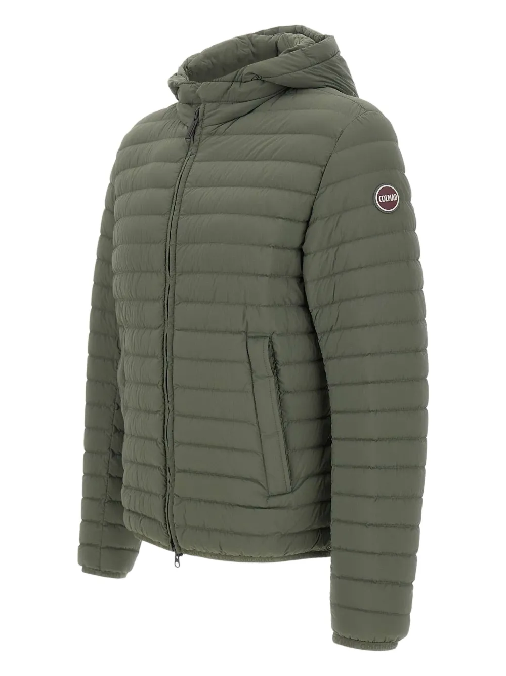 Colmar Hooded Horizontal-quilted Down Jacket In Green