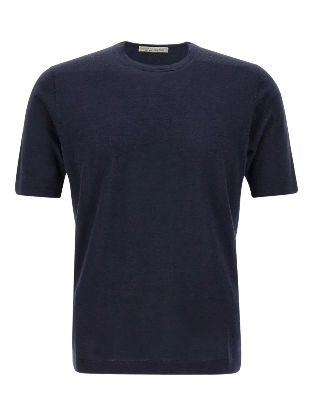 Filippo De Laurentiis ribbed-hem short-sleeve polo shirt Blauw