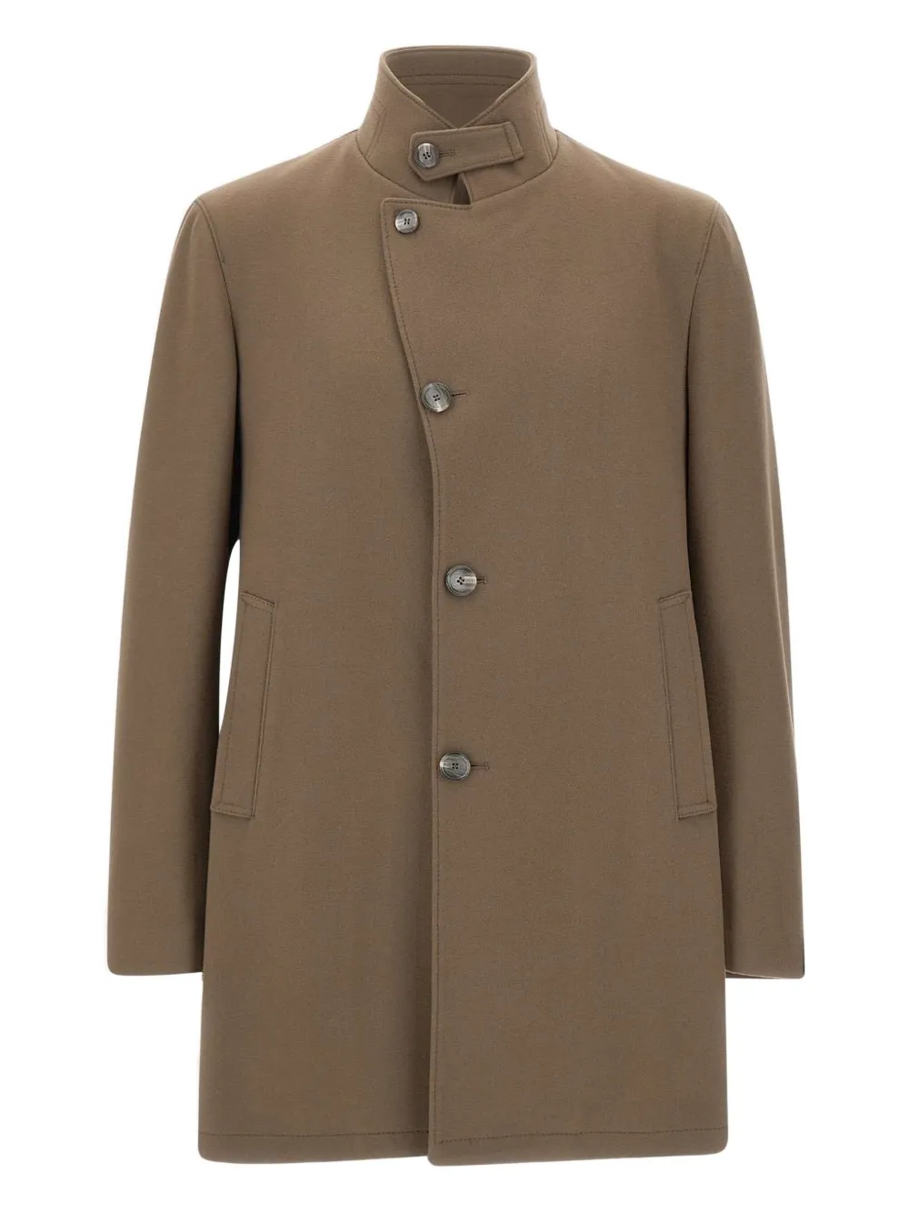 Tagliatore Button-fastening Coat In Brown