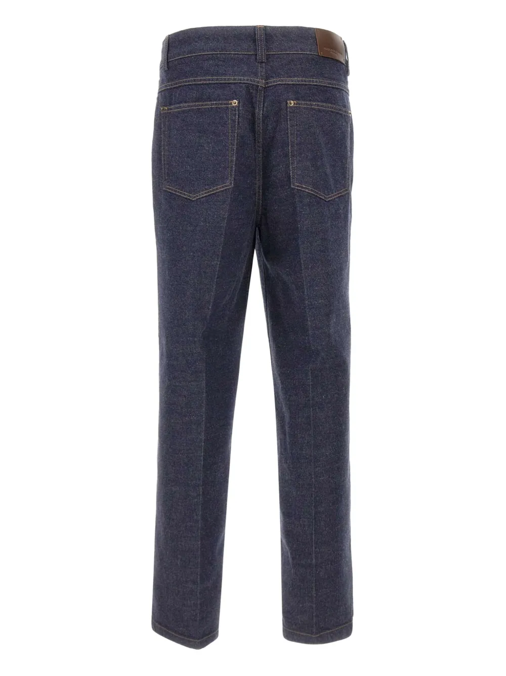 Paolo Pecora contrast-stitch denim jeans - Blauw