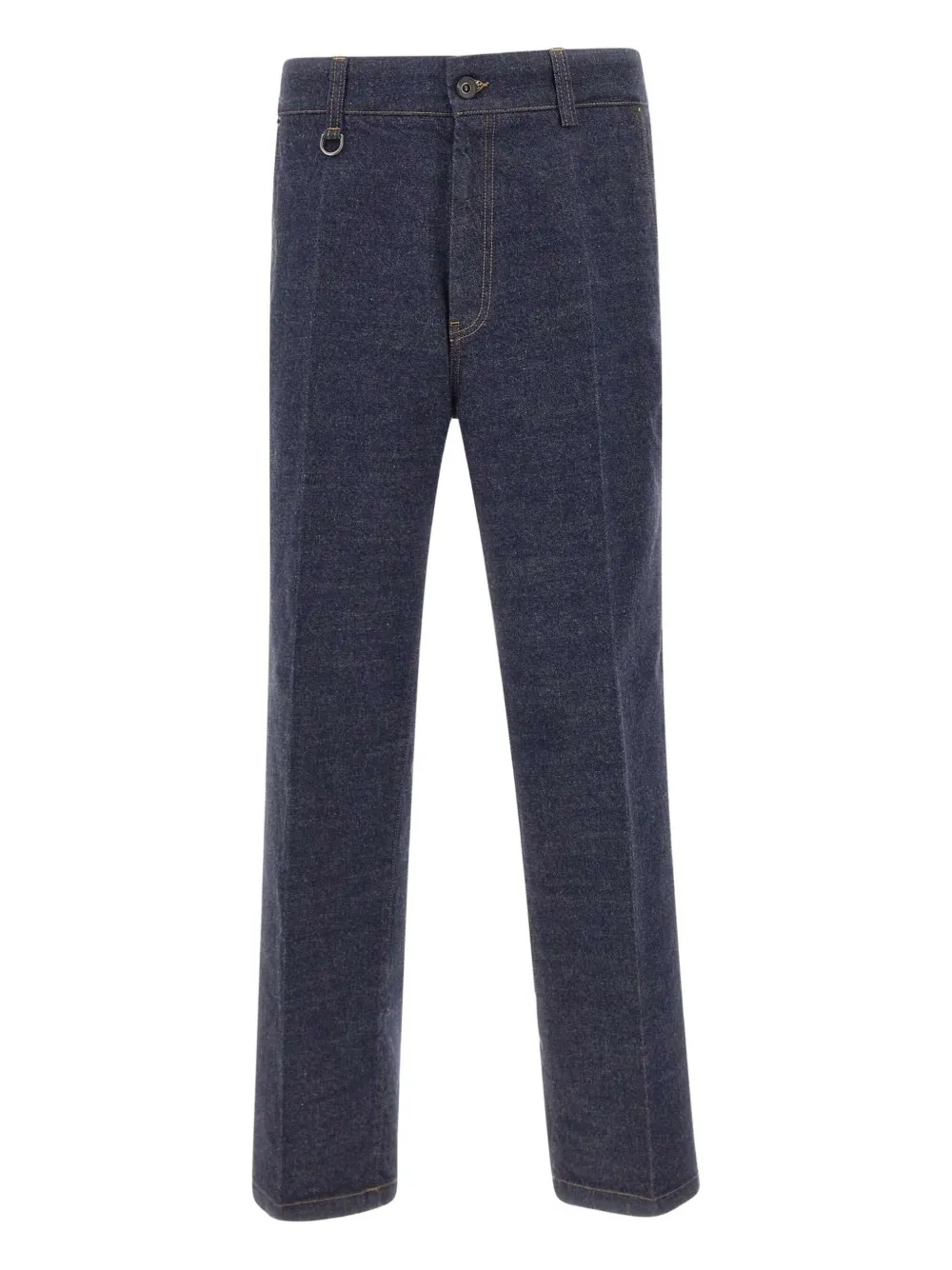 Paolo Pecora contrast-stitch denim jeans Blauw