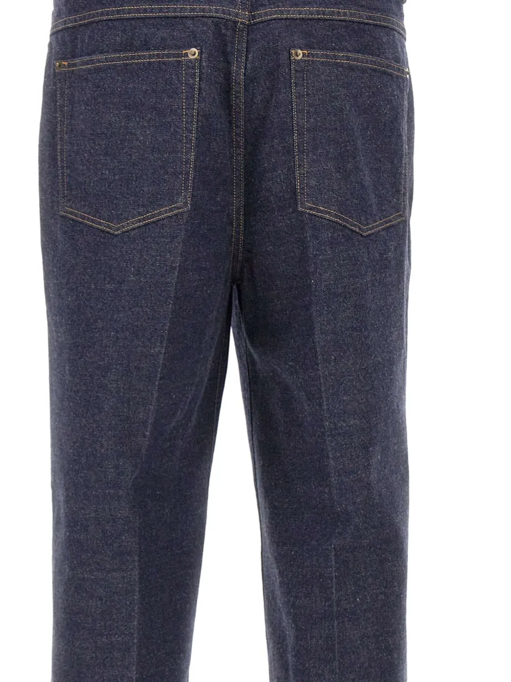 Paolo Pecora contrast-stitch denim jeans Blauw
