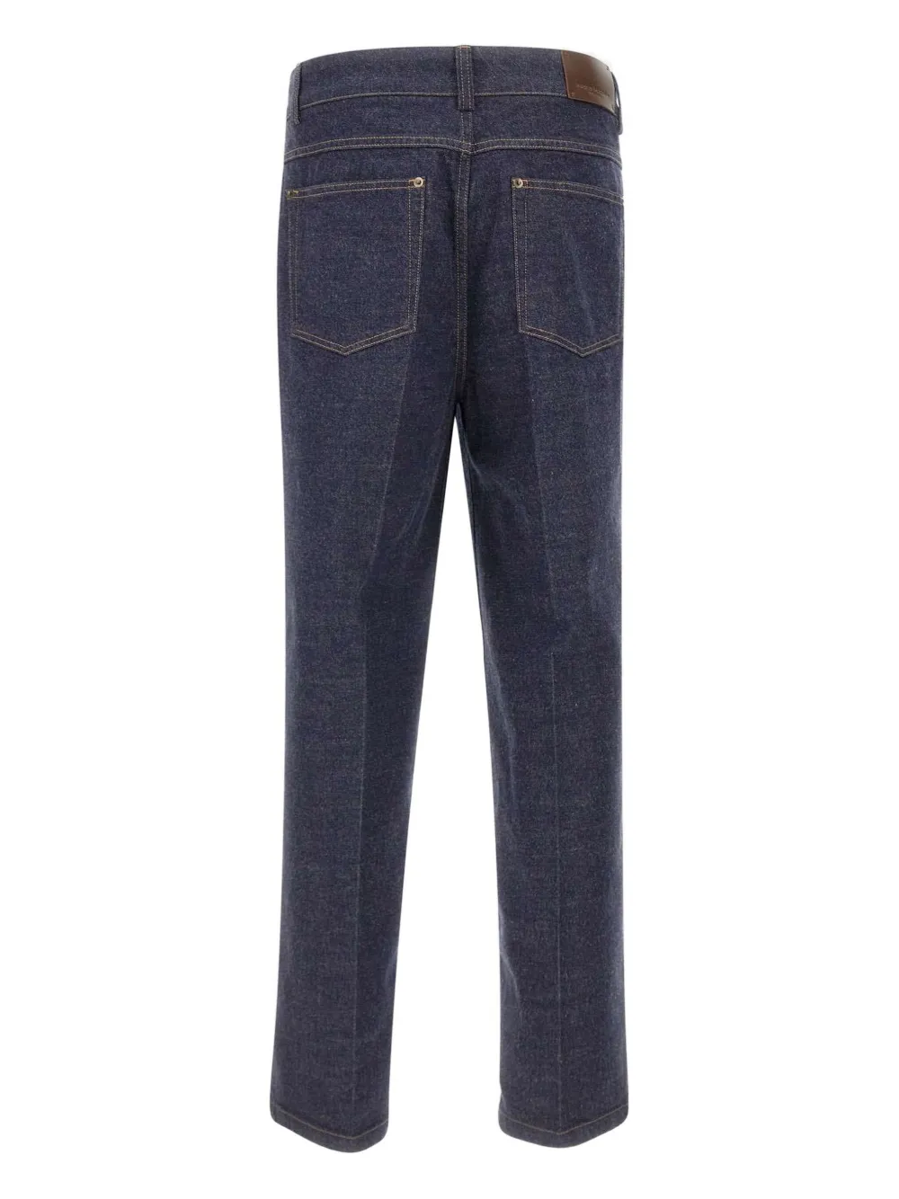 Paolo Pecora contrast-stitch denim jeans Blauw