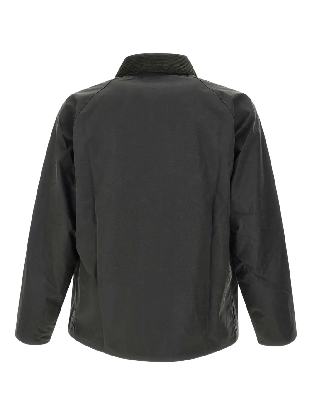 Barbour Waxed Cotton Corduroy-collar Jacket In Gray