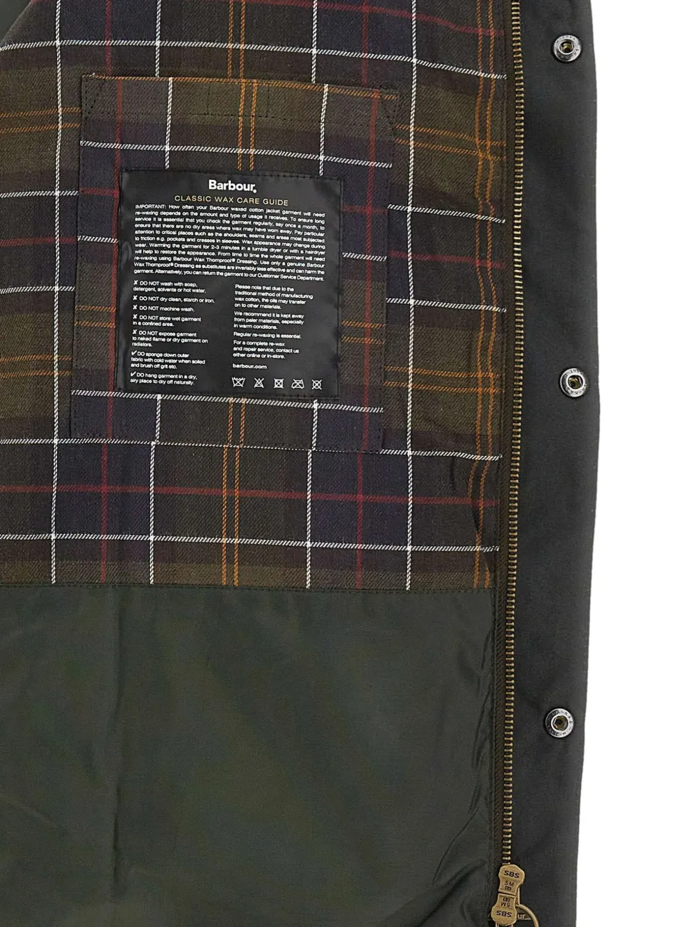 Barbour Waxed Cotton Corduroy-collar Jacket In Gray