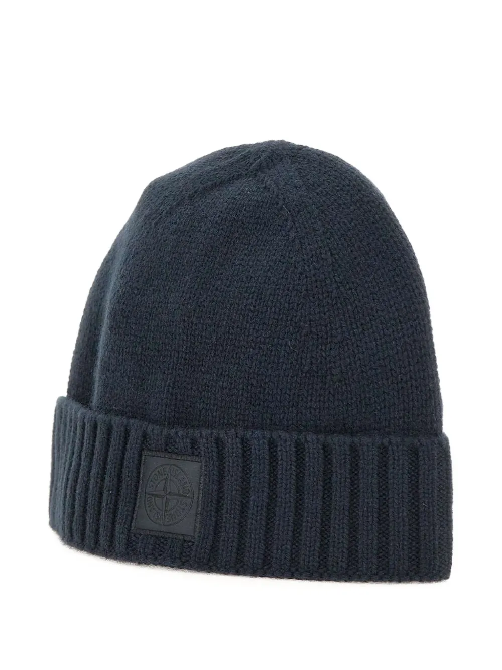 Stone Island compass-logo cuff beanie - Blu