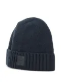 Stone Island compass-logo cuff beanie - Blue