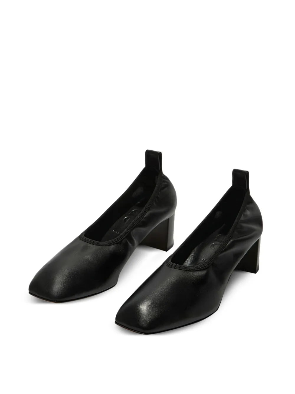 Aeyde 35mm Narissa ruched pumps Black