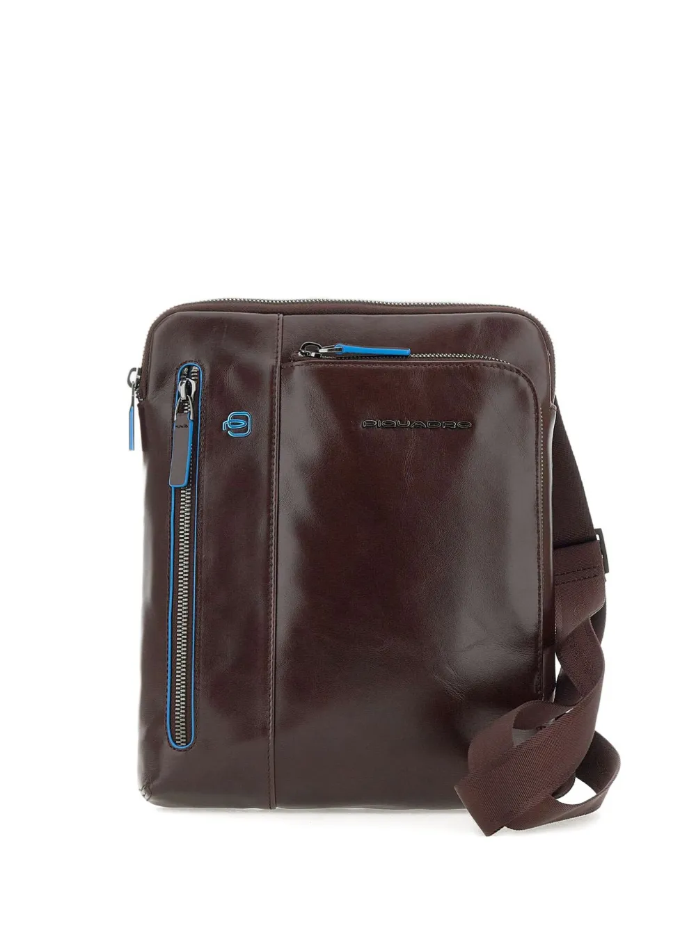 Piquadro Zipped Shoulder Bag In Brown