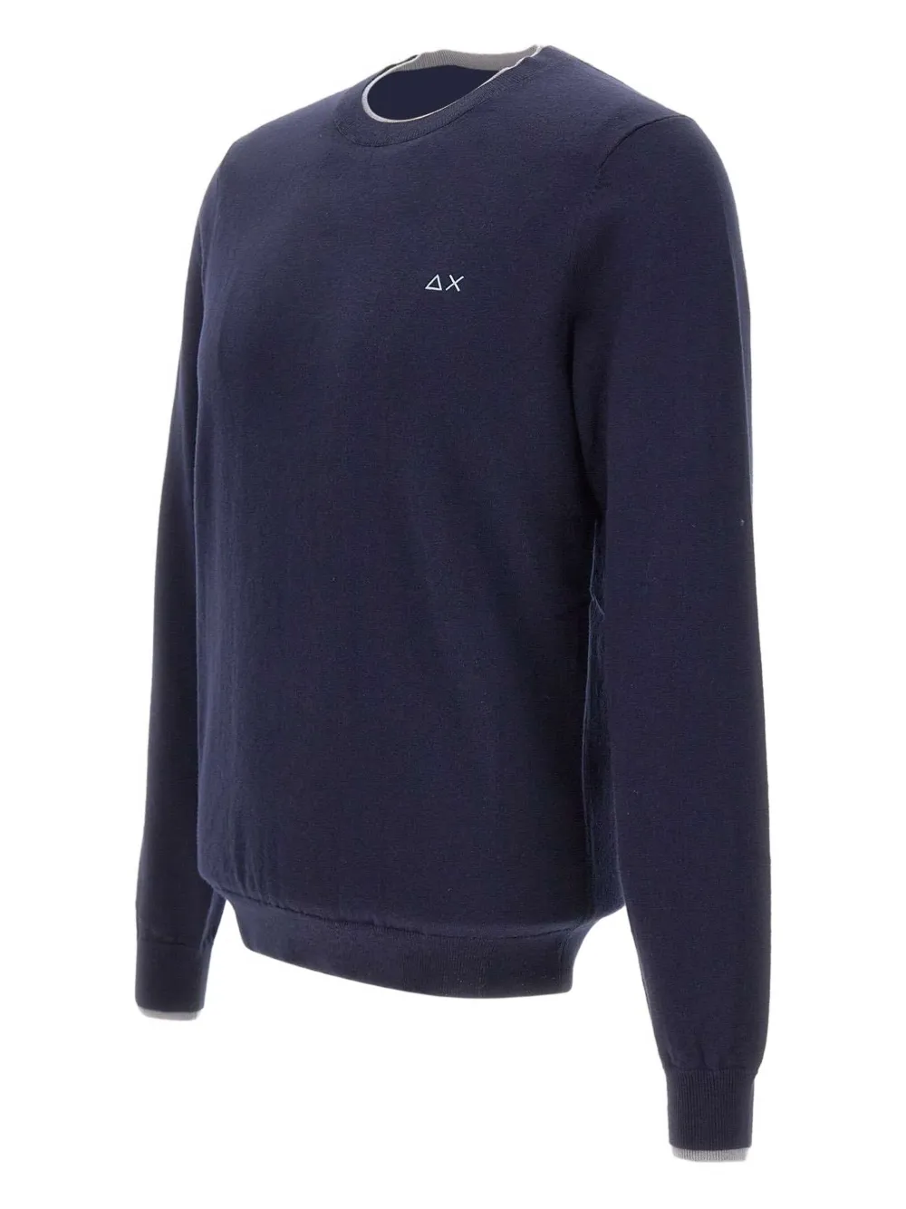 Sun68 ribbed crew-neck sweater Blauw