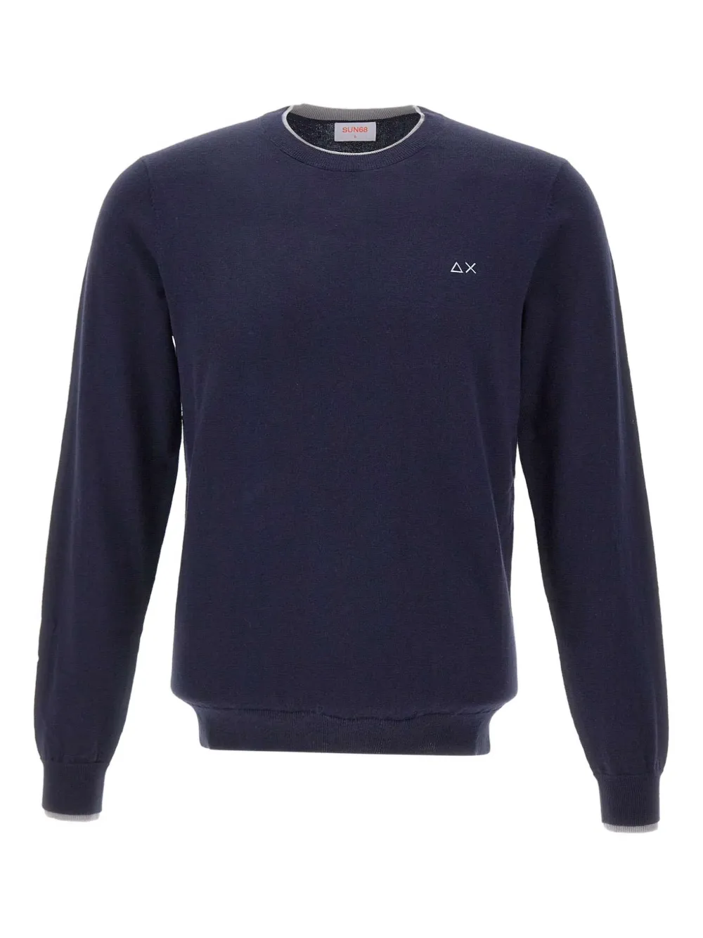 Sun68 ribbed crew-neck sweater Blauw