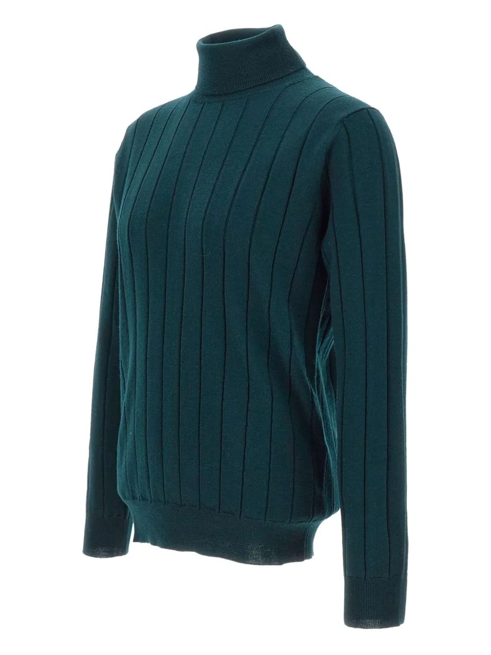Kangra Cashmere Turtleneck Ribbed Sweater In Green