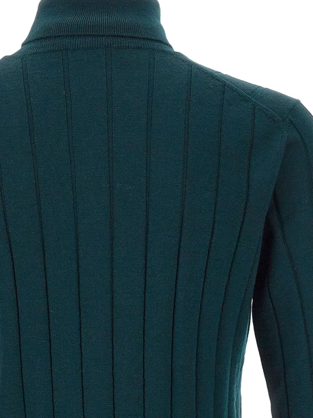 Kangra Cashmere Turtleneck Ribbed Sweater In Green