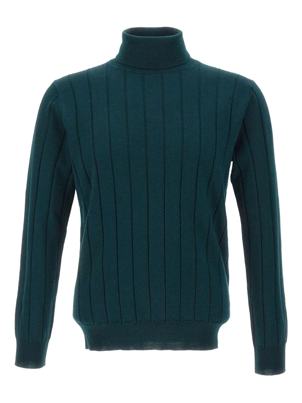 Kangra Cashmere Turtleneck Ribbed Sweater In Green