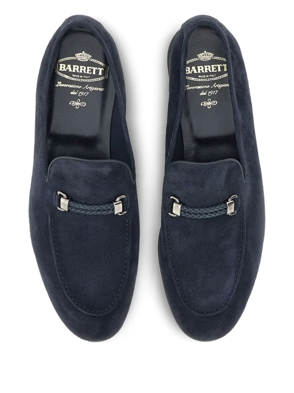 Neil Barrett suede braided loafers Blauw