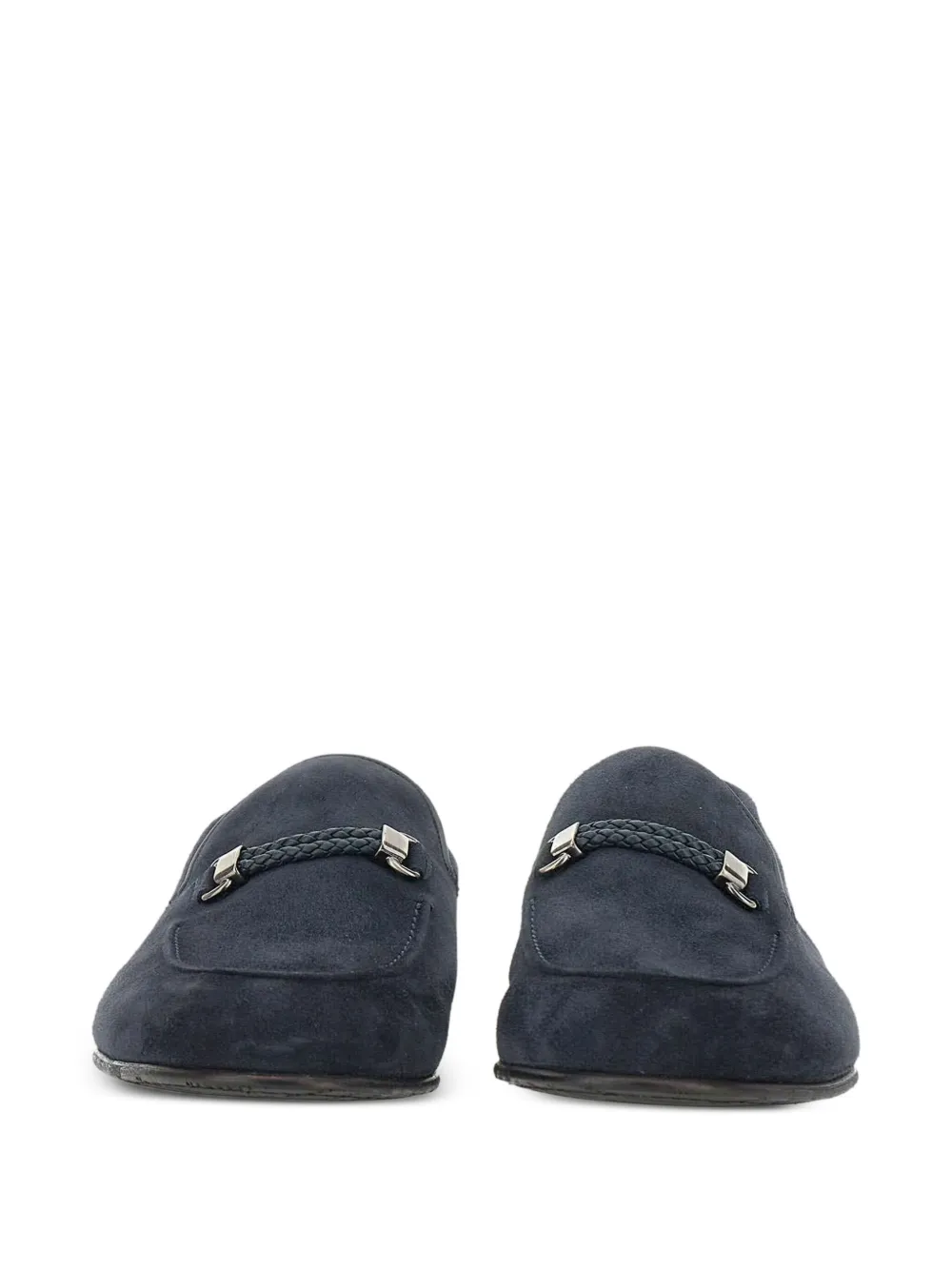 Neil Barrett suede braided loafers Blauw