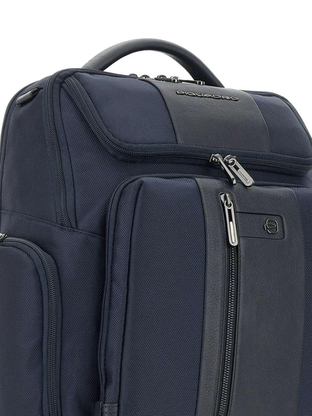 PIQUADRO leather-trimmed backpack Blauw