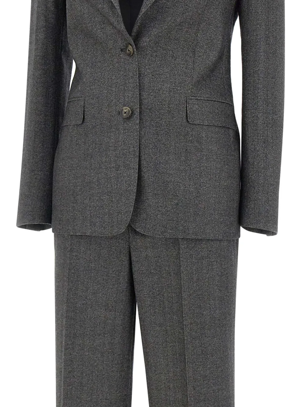 Tagliatore Pak met visgraatpatroon en twee knopen Grijs