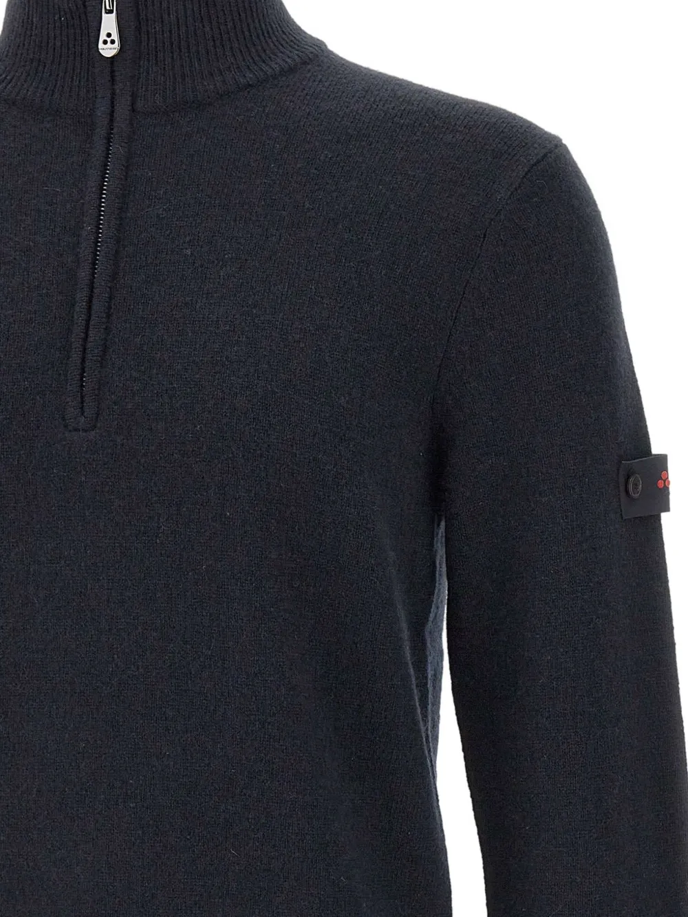 Peuterey half-zip ribbed sweater Blauw