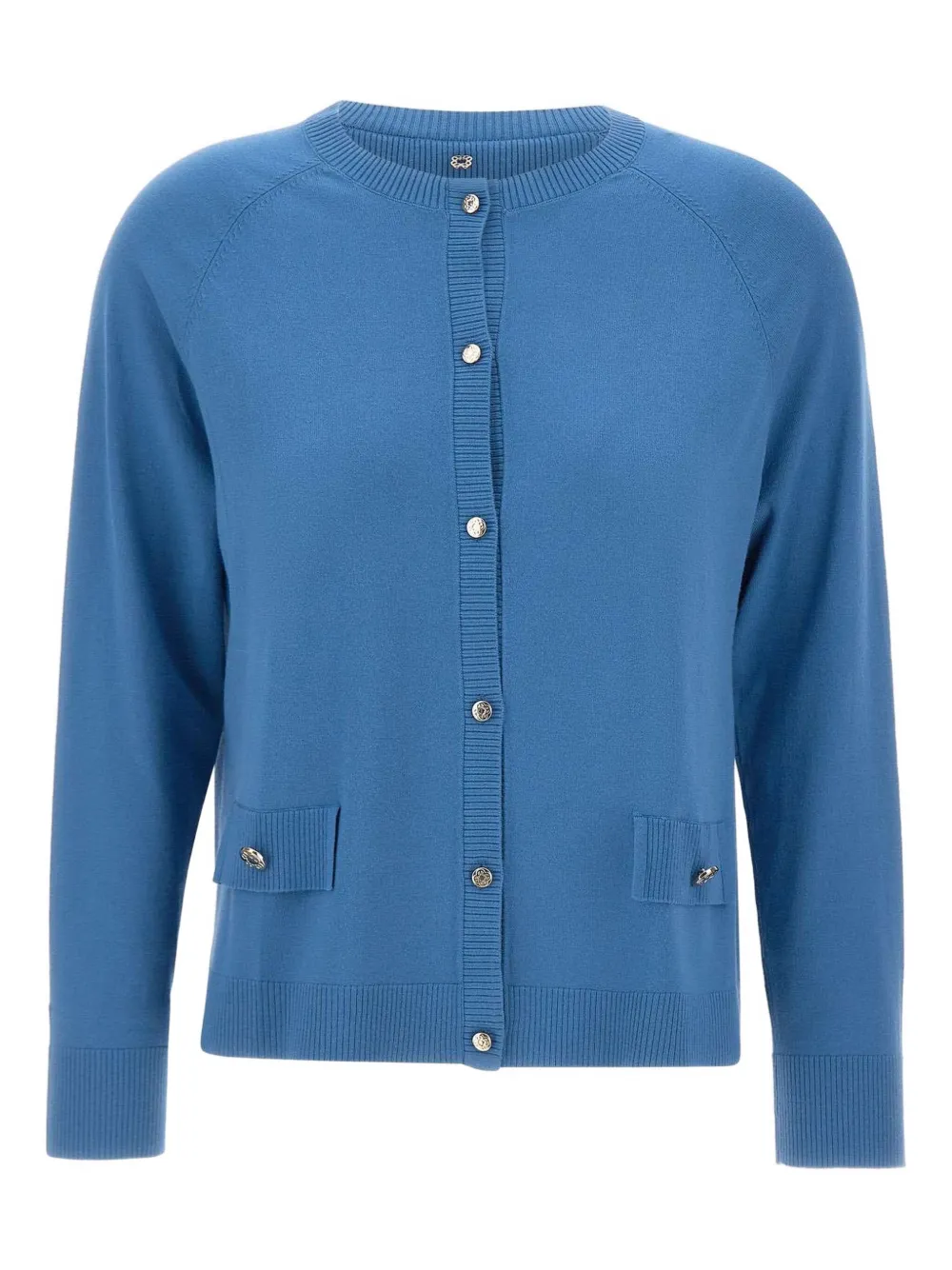 ELENA MIRO` pocket button cardigan | Blue | Image 1