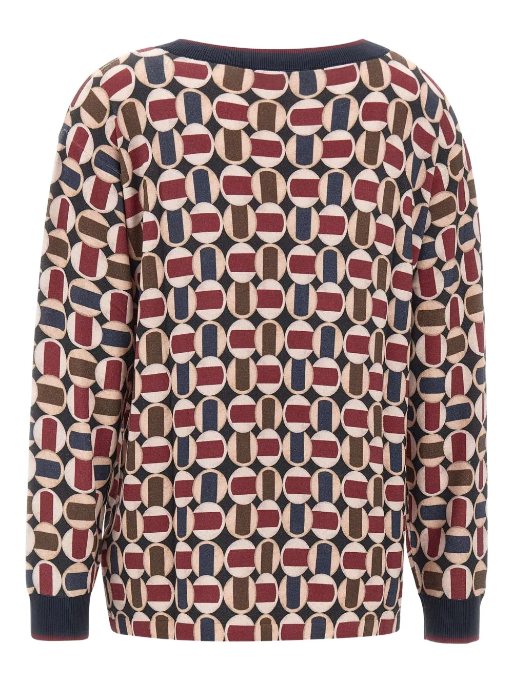 ELENA MIRO` geometric-pattern long-sleeve T-shirt | T-Shirts & Jersey Shirts | Image 2