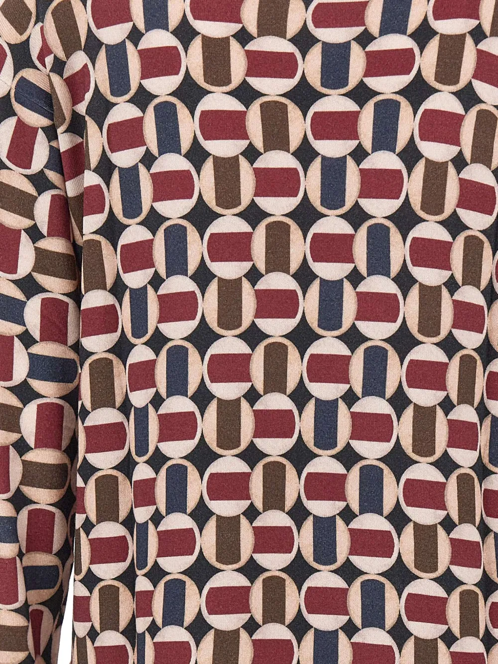 Elena Miro' Geometric-pattern Long-sleeve T-shirt In Multi